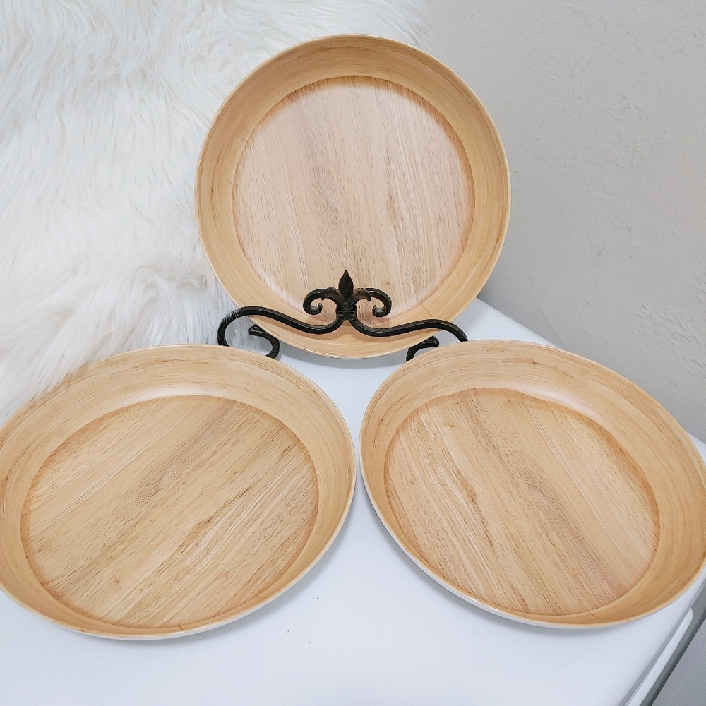 Tommy Bahama woodgrain salad pasta bowls 10"